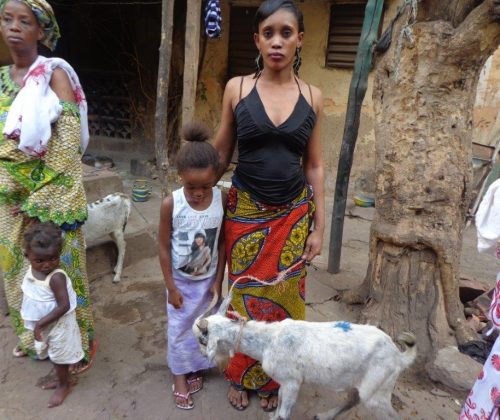 Rights Of Girls -Assetou Diarra with mum and goat